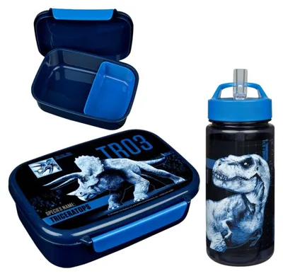 Produktbild von Jurassic World Lunchset; Brotdose und Trinkflasche
