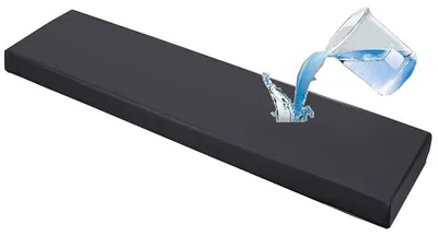Imagen del producto de Elzusha - Cojín para asiento impermeable, apto para interiores y exteriores - 120x60 cm, color