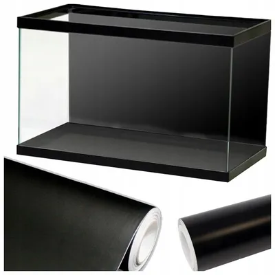 Immagine prodotto di Pellicola adesiva per sfondo d'acquario, 100x50 cm, nero opaco