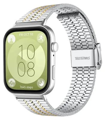 Image de Bracelet de montre connectée en acier inoxydable pour Huawei Watch Fit 5 4 / Fit 5 4 Pro, argent  or
