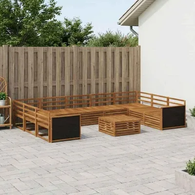 Produktbild von Möbel Outdoor-Sofagarnitur 10 pcs Natur Massivholz AkazieGartensofas - Gartensofas c1518
