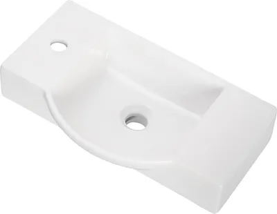 Produktbild von Fackelmann Waschbecken 55 cm aus Keramik, Hahnloch links