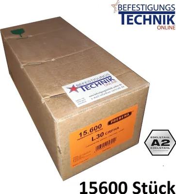 Produktbild von Prebena L Klammern L30CRFHA-ETA 30mm rostfrei G5562 Bostitch S5 S5765 Senco N 851 BEA 155 KL-26 15,6