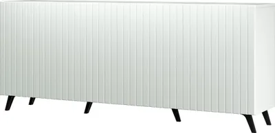 Produktbild von Kommode Diverse DV1 Sideboard 200x82x42 cm Gefräste Front 4 Türen Weiß/Weiß/Muster 5