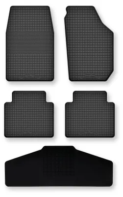 Productafbeelding van Rubberen automatten + tunnelmat voor Ford Explorer – 5-delig, zwart, op maat – Wielganizator Semi-Universal