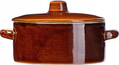 Produktbild von Schmalztopf aus Steinzeug - Vorratstopf - 1 l - FCM- - Braun