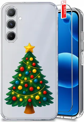 Obrázok produktu pre ETUI pre Samsung A14 5G Mikulášske vzory ČIERNE PÚZDRO + SKLO