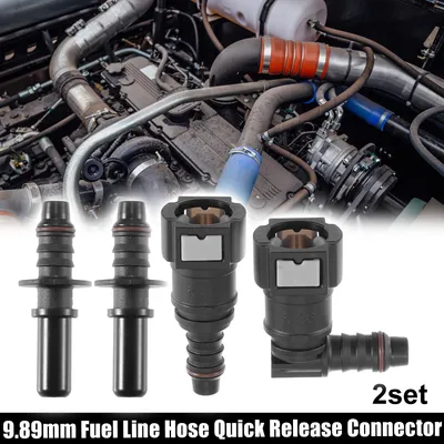 Image de 2 Set 25/64" 9.89mm SAE à 13/32" 10.5mm Carburant Ligne Tuyau Connecteur
