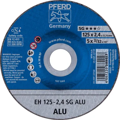 Image de PFERD Disque à tronçonner SG ALU Ø 125 x 2,4 mm à moyeu déporté - 61320822
