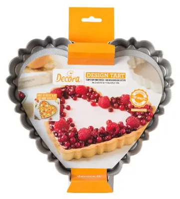 Zdjęcie produktu dla Forma metalowa do tarty  mazurka SERCE 25cm  Decora
