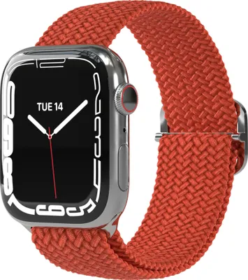 Produktbild von EAZY CASE Apple Watch Armband Wristband 44mm/45mm/49mm verstellbares Ersatzarmband aus Stoff, iWatch Serie in Orange