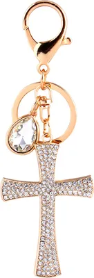 Imagen del producto de Llavero con dije de tacón de cristal, llavero con diseño de zapato para mujeres, accesorio decorativo para bolso