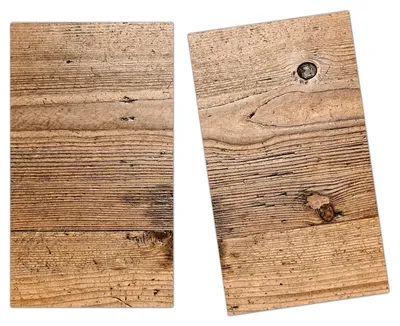 Produktbild von Spritzschutz Herdabdeckplatte Schneidebrett aus Glas Holz Panel 2-Teilig (60x52cm)
