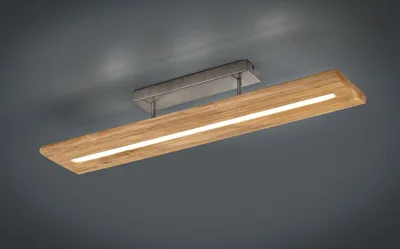 Produktbild von Trio Brad LED Deckenleuchte  27W dimmbar Holzfarbig warmweiss Nachtlicht
