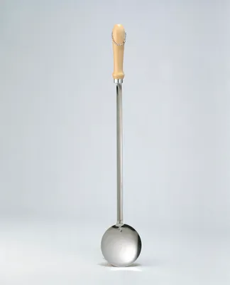 Produktbild von Garcima Edelstahl Paella Schaumkelle mit Holzgriff Ø 12 x 50 cm