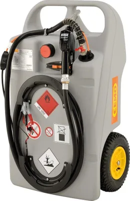 Immagine prodotto di Carrello per gasolio, capacità 100 litri, con pompa elettrica e pistola automatica, LxPxA 590x1000x430 mm, peso 20 kg