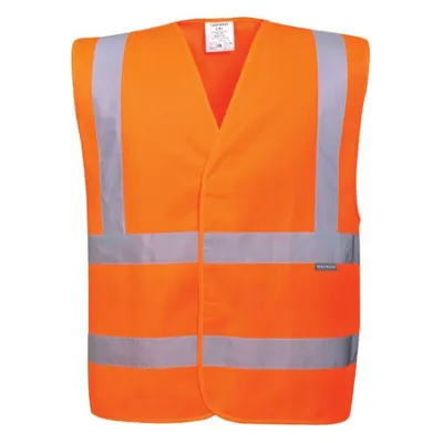 Produktbild von Portwest C470 Warnschutzweste mit doppeltem Reflexband Orange Gr. S/M