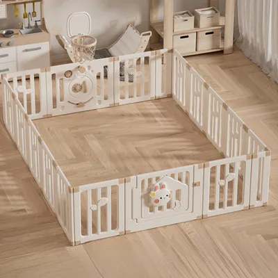 Produktbild von Laufstall für Babys laufgitter Spielzelt tragbar baby Babyheim Krabbelgeländer Sicherheitszaun Laufgitter 200*250cm 【FE-WL-YTL61】