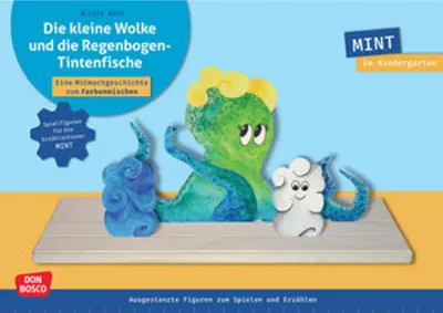 Produktbild von Die kleine Wolke und die Regenbogen-Tintenfische. Erzählschienen-Figurenset