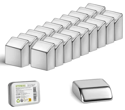 20 Neodymium Magnete 10x10x4mm, starke Quadratmagnete