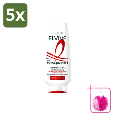 Image de 5 x Après-shampooing L'Oréal Paris Elvive Total Repair 5 - 200 ml - Lot de 5 pièces