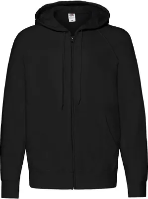 Produktbild von Fruit Of The Loom Herren Kapuzenjacke, leicht BC2655 (Xlarge) (Schwarz)