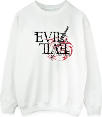 Produktbild von Netflix - "The Witcher Evil Is Evil" Sweatshirt für Herren BI47578 (S) (Weiß)