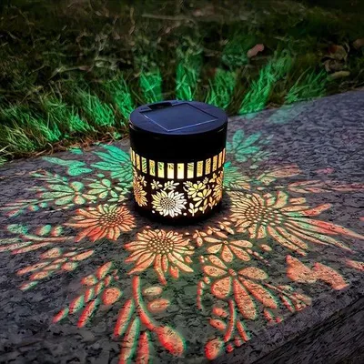 Obrázek produktu pro Solární stolní lampa – 2 solární panely – z odolné oceli – zahradní lampa pro venkovní použití a terasu
