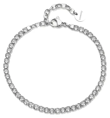 Immagine prodotto di Bracciale tennis in acciaio con zirconi chiari Desideri BEI099