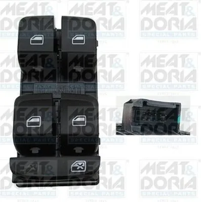 Produktbild von MEAT & DORIA 26144 Fensterheberschalter für AUDI A4 Avant (8K5, B8) Vorne Links Fensterheber Schalter