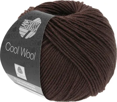 Immagine prodotto di Lana Grossa COOL WOOL 50 g di filato per maglieria di facile manutenzione in Lana extrafine 95 colori Colore 2074 - Moka