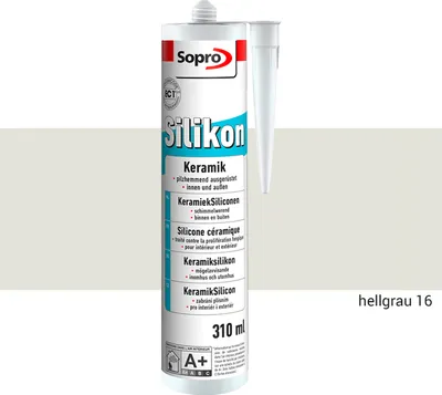 Produktbild von Sopro Silikon Keramik Fugen Fliesen 310ml Abdichtung Farbe hellgrau 1 Stück
