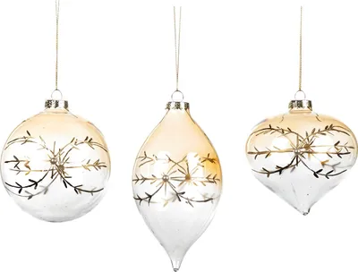 Produktbild von Goodwill Weihnachtskugel Glas Gold D 10 cm Vorteilsset Pro 3 Stück