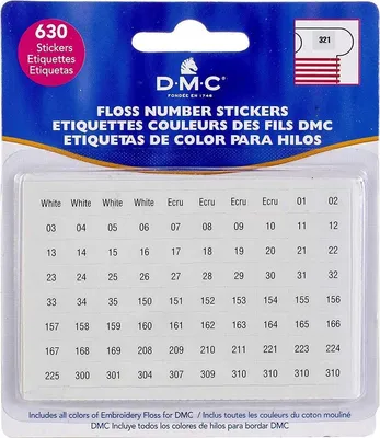 Image de Etiquettes DMC pour cartes de fil 630 pcs