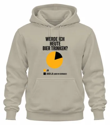 Obrázok produktu pre Budem dnes piť pivo? Zábavné, pre párty, pre priateľov, mikina s kapucňou, príroda, veľkosť XXL
