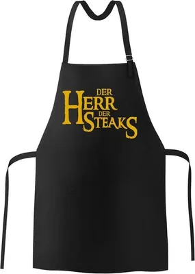 Produktbild von Famanu BBQ-Schürze für Männer - Schwarz, 100% Baumwolle