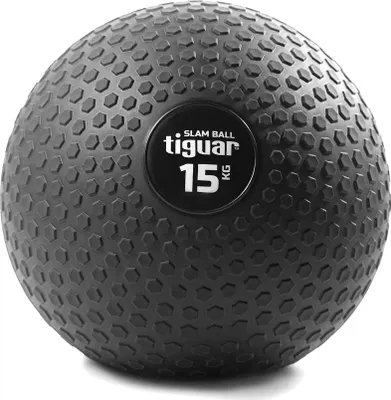 Produktbild von Tiguar Slam Ball 15 kg  Hochwertiger Trainingsball mit rutschfester Wabenstruktur, Ø 28 cm, gefüllt mit Sand & Eisenpulver, ideal für CrossFit und Functional Training