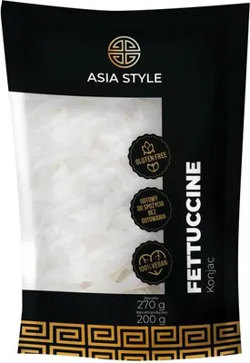 Immagine prodotto di Asia Style | Tagliatelle di konjac - 270 g - A basso contenuto calorico - Senza glutine - Vegetali