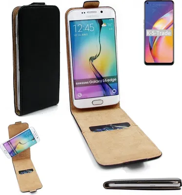 Produktbild von K-S-Trade® Schutz-Hülle Handy-Hülle kompatibel mit Oppo Reno5 F Flipstyle  360° Smartphone Tasche, schwarz, Case Flip cover