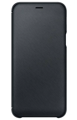 A black smartphone case is shown against a white background.