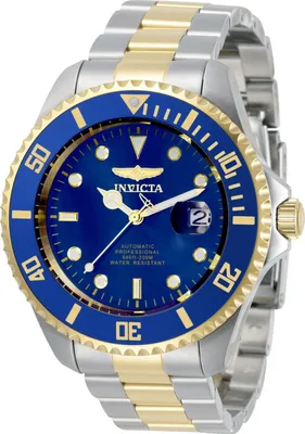 Obrázok produktu pre Invicta Pro Diver 34042 Pánske Hodinky - Automatický Pohyb - Nerezová Oceľ s Modrým Ciferníkom - 47 mm