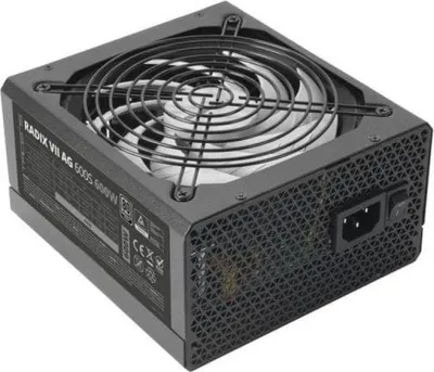 Produktbild von Tacens RADIX VII AG 600S, 600 W, 200 - 240 V, 50/60 Hz, Aktiv, 87%, Überstrom, Überlastung, Überspannung, Kurzschluß, Unterspannung
