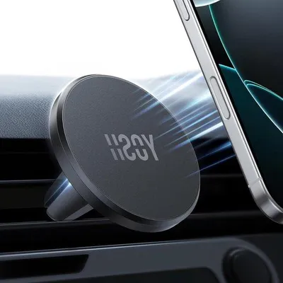 Image de Support magnétique pour voiture à fixer sur la grille d'aération, iPhone 14/13/12, MagSafe