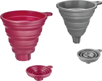Produktbild von Westmark Trichter-Set, 2-tlg., rot + grau, Silikon, 21212270