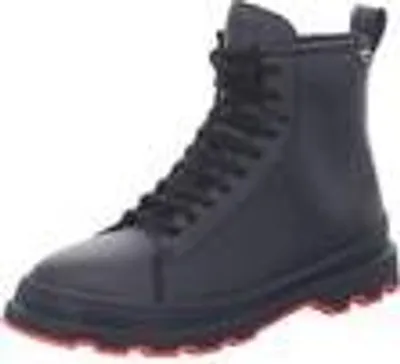 Produktbild von Camper Stiefelette MID Cut aus schwarzem Leder mit Schnürung und Reißverschluss