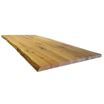 Produktbild von Tischplatte 240x100 cm mit Baumkante aus massiver Eiche