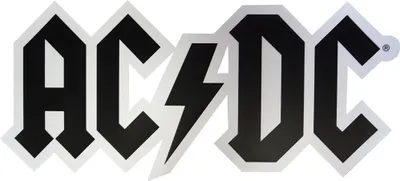 Produktbild von AC/DC Aufkleber Sticker Heckscheibe Autoaufkleber Logo weiß ca. 51 cm x 25 cm