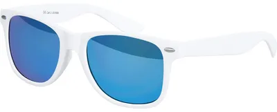 Produktbild von Balinco Sonnenbrille UV400 CAT 3 CE Rubber - mit Federscharnier für Damen & Herren (weiß - blau verspiegelt)