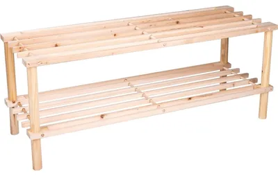 Produktbild von Schuhregal Schuhständer Schuhablage - 2 Ebenen - Bambus - 74 x 26 x 29,5 cm - Braun - Für Flur und Schlafzimmer