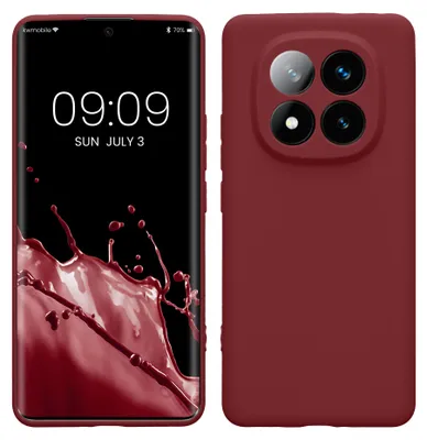 Produktbild von kwmobile Handyhülle für Xiaomi Redmi Note 14 Pro+ 5G / Redmi Note 14 Pro Plus 5G Hülle - weiches Handy Silikon Case - Schutzhülle Cover - Bordeaux